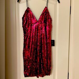 Lulus Red/Burgundy Sequin Cocktail Dress size small